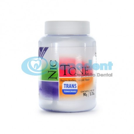 ACRILICO TERMOCURABLE TRANSPARENTE 90 GR NIC TONE