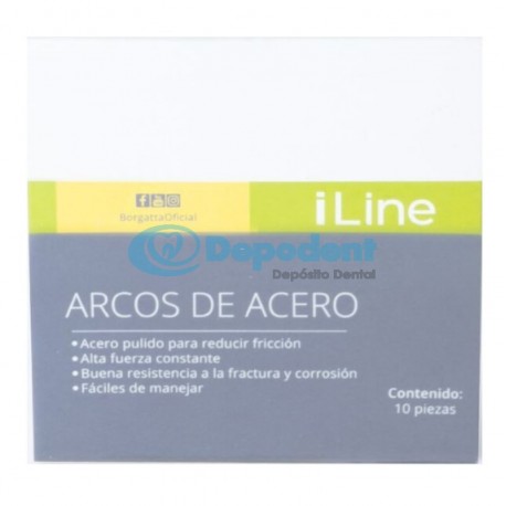 ARCO INFERIOR DE ACERO ILINE .016 X .016 10 PZA BORGATTA