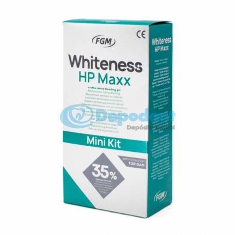 BLANQUEAMIENTO WHITENESS HP MAXX MINI KIT 35% P/ 1 PACIENTE 4 GR FGM