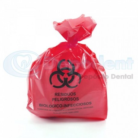BOLSA P/ DESECHOS ROJA 24 X 24 CM 50 PZA SUNSET