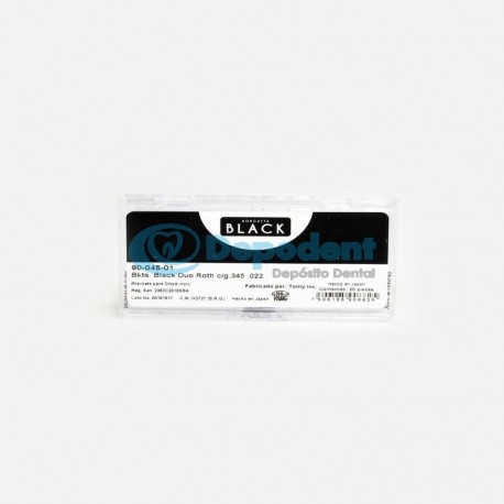 BRACKETS ROTH BLACK DUO 0.22 C/GANCHO EN 345 90-045-01 C