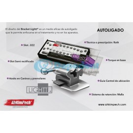 BRACKETS ROTH LIGHTT AUTOLIGADO METALICO 0.022 AH KIM PECH