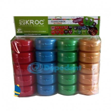 CAJA P/ ORTHODONCIA GUARDABOX TONO NAVIDAD 20 PZAS KROC