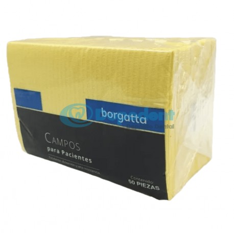 CAMPO OPERATORIO PAPEL PLASTICO AMARILLO 48 X 32 CM 50 PZA BORGATTA