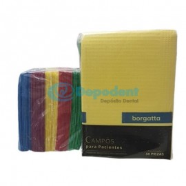 CAMPO OPERATORIO PAPEL PLASTICO MULTICOLOR GLOW 48 X 32 CM 50 PZA BORGATTA