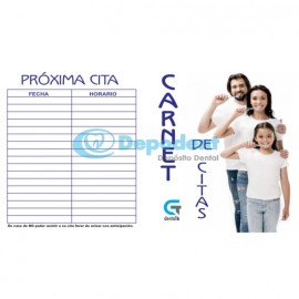 CARNET DE CITAS DISEÑO FAMILIA 25 PZAS GT DENTAL