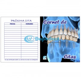 CARNET DE CITAS DISEÑO MAXILARES 25 PZAS GT DENTAL