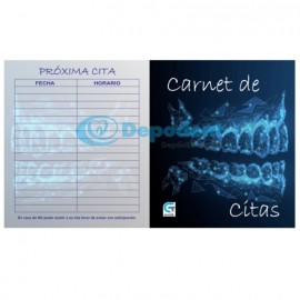 CARNET DE CITAS DISEÑO MAXILARES NEON 25 PZAS GT DENTAL