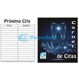 CARNET DE CITAS DISEÑO MUELA NOCTURNA 25 PZAS GT DENTAL