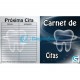 CARNET DE CITAS DISEÑO MUELA SILUETA 25 PZAS GT DENTAL