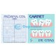CARNET DE CITAS DISEÑO MUELITAS ORTO CON CARITA 25 PZAS GT DENTAL