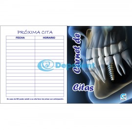CARNET DE CITAS DISEÑO PERFIL 25 PZAS GT DENTAL