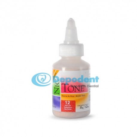 ACRILICO AUTOCURABLE ORTODONCIA COLOR 12 C/ DIAMANTINA 35 GR NIC TONE
