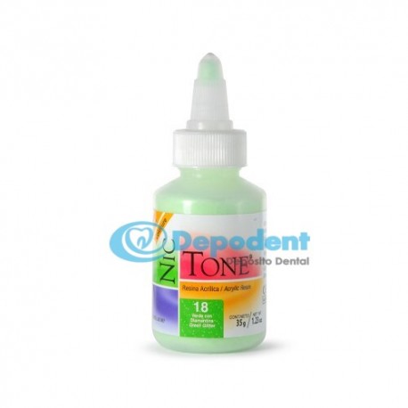 ACRILICO AUTOCURABLE ORTODONCIA COLOR 18 C/ DIAMANTINA 35 GR NIC TONE