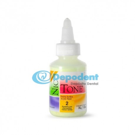 ACRILICO AUTOCURABLE ORTODONCIA COLOR 2 C/ DIAMANTINA 35 GR NIC TONE